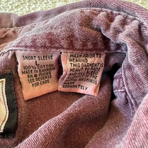 Vintage Bugle Boy Button Up Shirt | 90s Short Sleeve Cotton | M - Picture 8 of 8